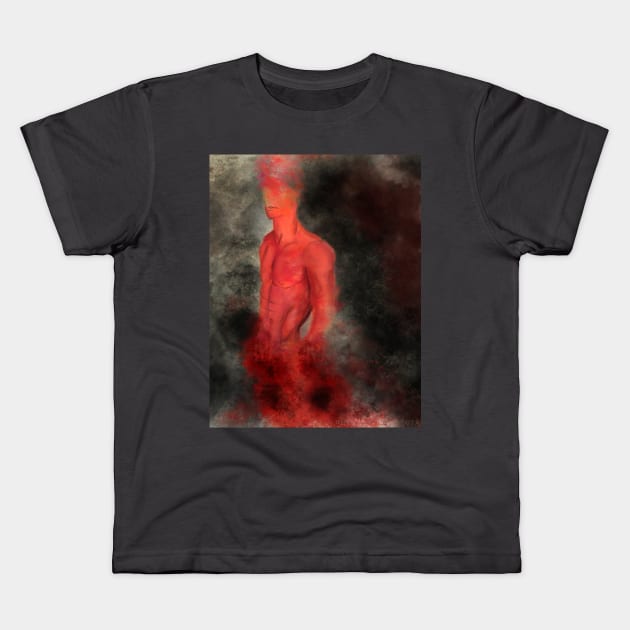 Red Wasteland Kids T-Shirt by phoenixleo